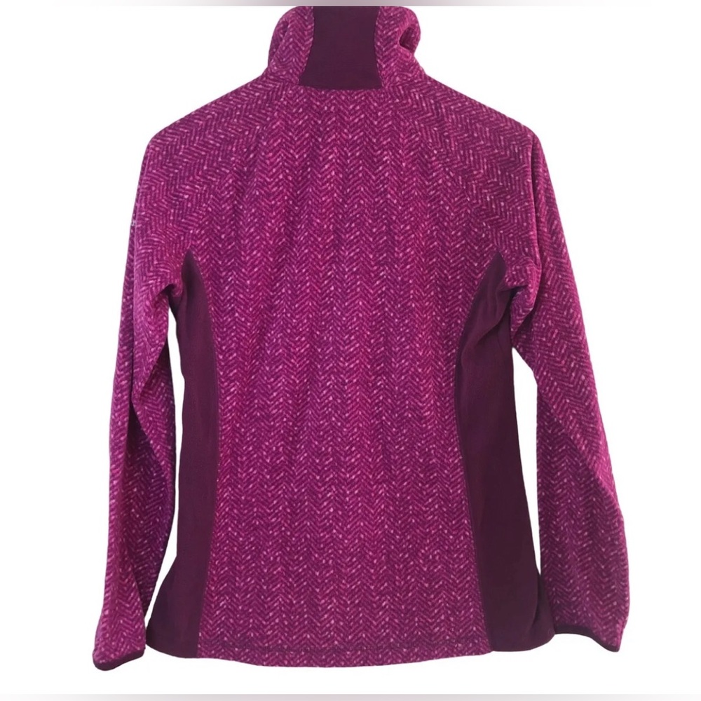 Columbia Arctic Air Printed 1/2 Zip Fuchsia Fleece Pullover Women's Size S - Picture 12 of 14